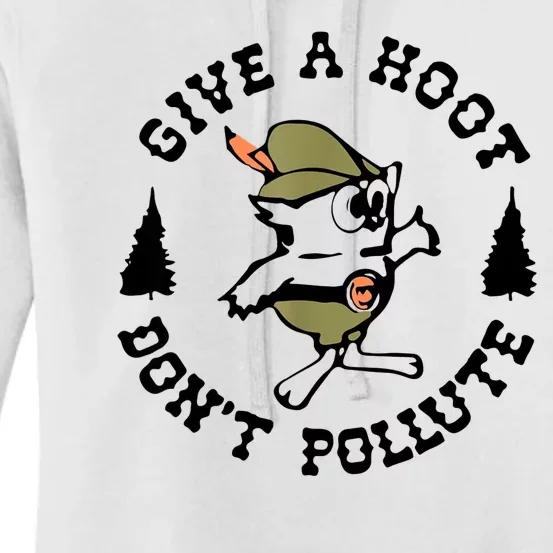 Give A Hoot DonT Pollute Earth Day Women's Pullover Hoodie