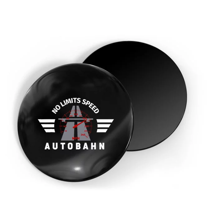 German Autobahn Highway No Speed Limit Racing Magnet