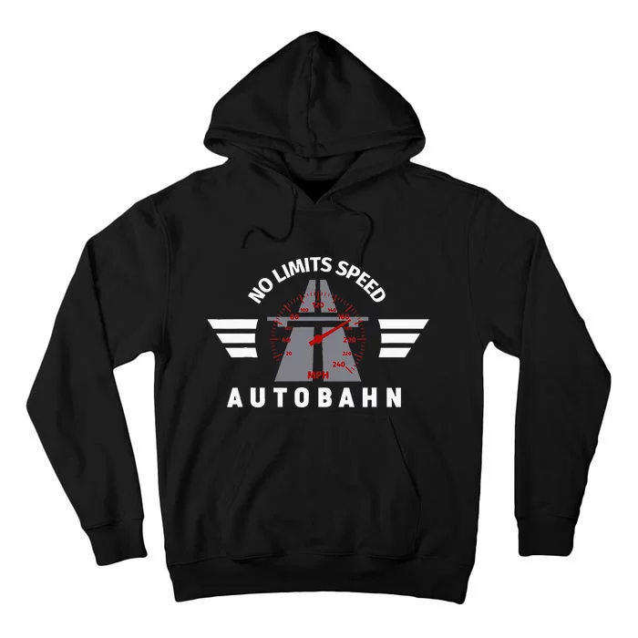 German Autobahn Highway No Speed Limit Racing Tall Hoodie