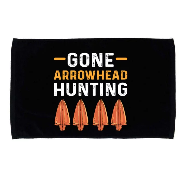 Gone Arrowhead Hunting Arrowhead Collecting Gift Microfiber Hand Towel