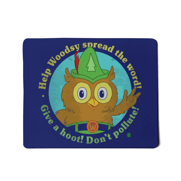 Give A Hoot Distressed And Faded Owl Mousepad