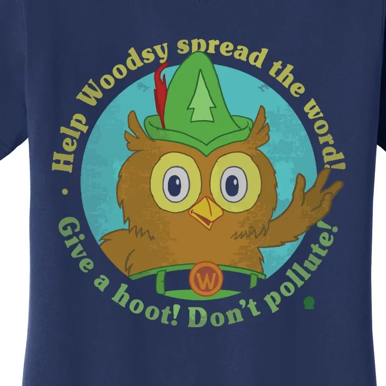 Give A Hoot Distressed And Faded Owl Women's T-Shirt