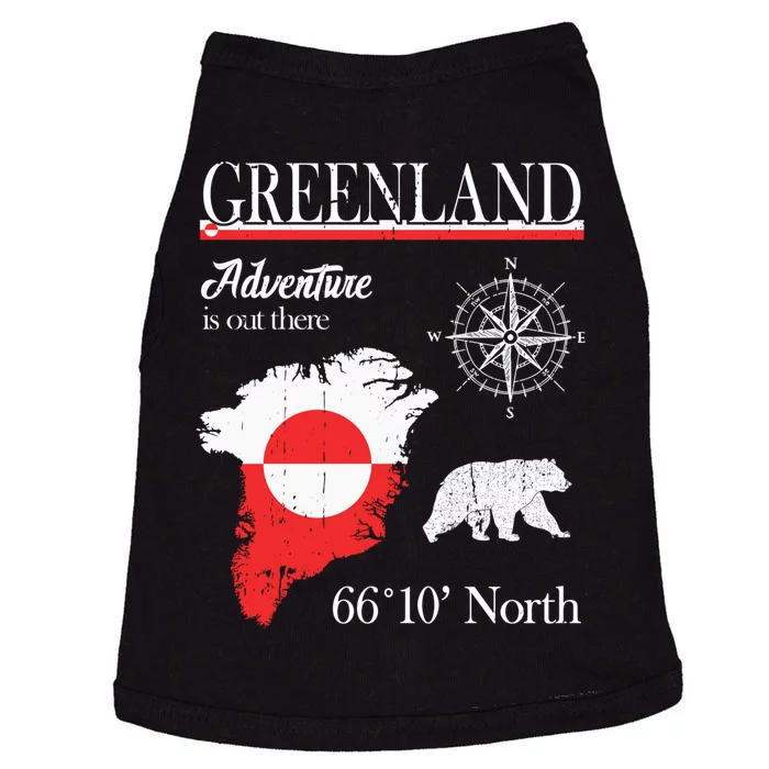 Greenland Adventure Is Out There Greenland Flag Doggie Tank