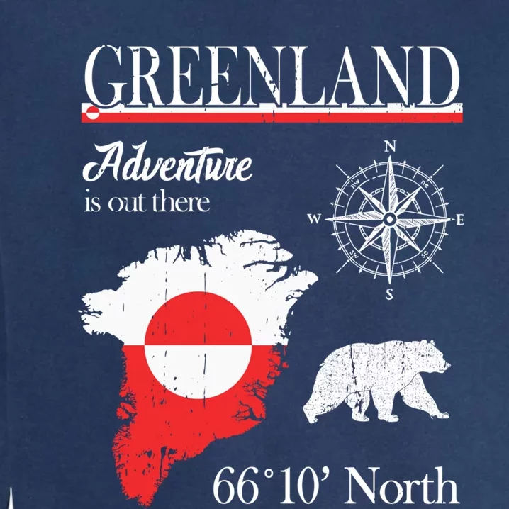 Greenland Adventure Is Out There Greenland Flag Garment-Dyed Sweatshirt