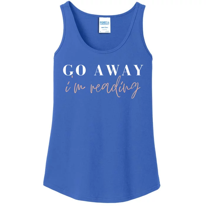 Go Away I'm Reading Bookworm Graphic Gift Ladies Essential Tank