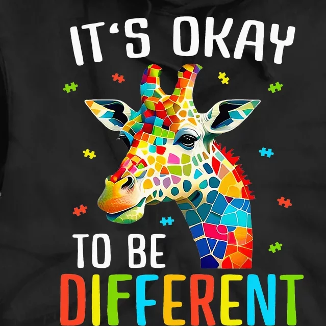 Giraffe Acceptance Its Ok To Be Different Tie Dye Hoodie