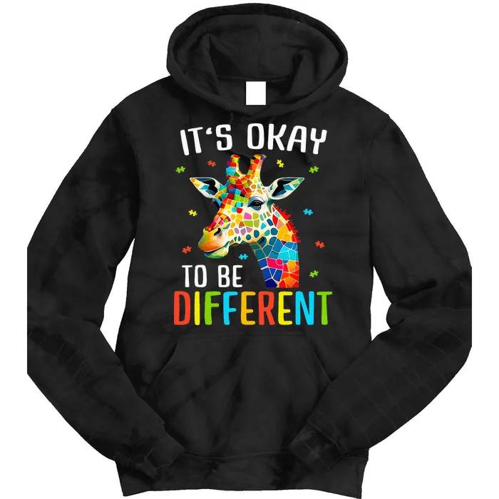 Giraffe Acceptance Its Ok To Be Different Tie Dye Hoodie