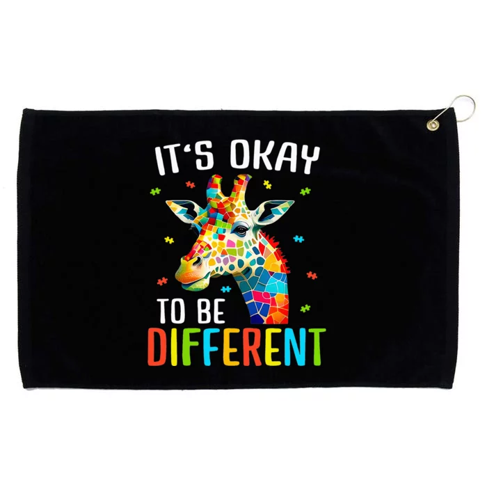 Giraffe Acceptance Its Ok To Be Different Grommeted Golf Towel