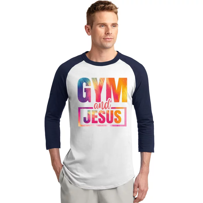 Gym And Jesus Baseball Sleeve Shirt