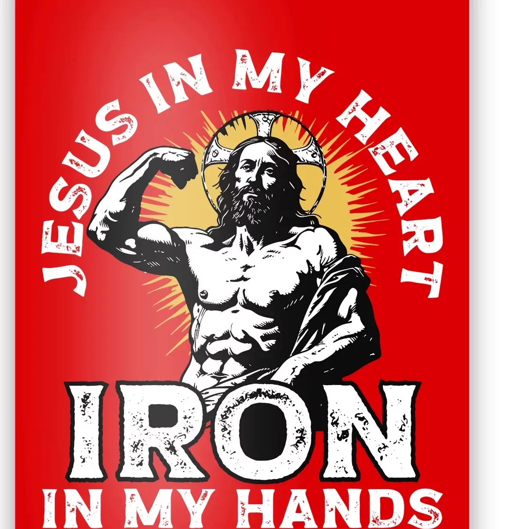 Gym And Jesus Christian Bodybuilder Religious Bodybuilding Poster