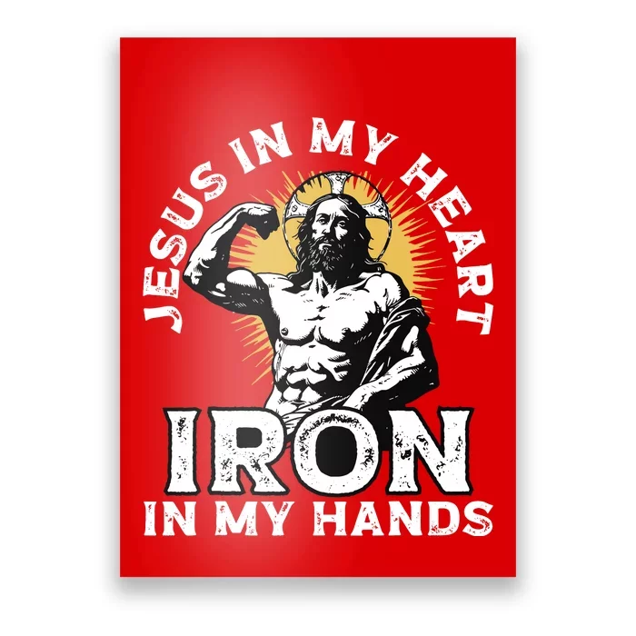 Gym And Jesus Christian Bodybuilder Religious Bodybuilding Poster