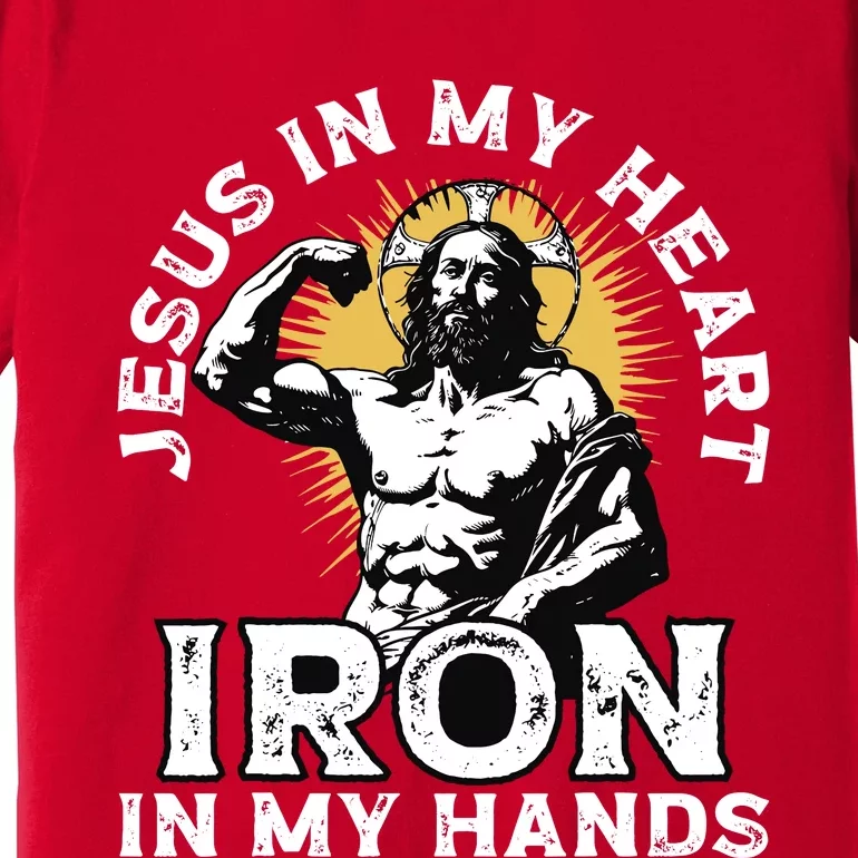 Gym And Jesus Christian Bodybuilder Religious Bodybuilding Premium T-Shirt