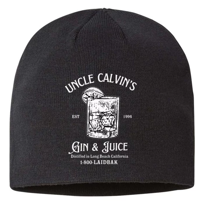 Gin And Juice Est 1994 Distilled In Long Beach California 8 1/2in Sustainable Knit Beanie