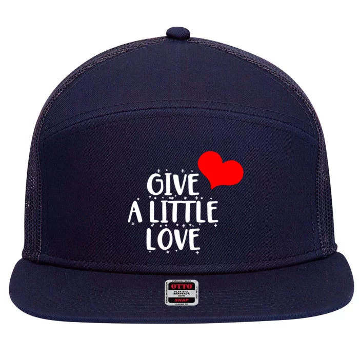 Give A Little Love 7 Panel Mesh Trucker Snapback Hat