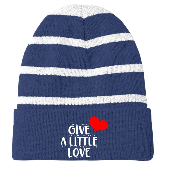 Give A Little Love Striped Beanie with Solid Band