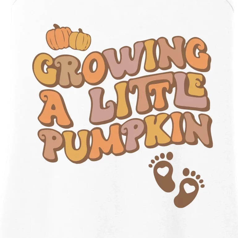 Growing A Little Pumpkin Thanksgiving Pregnancy Ladies Essential Tank