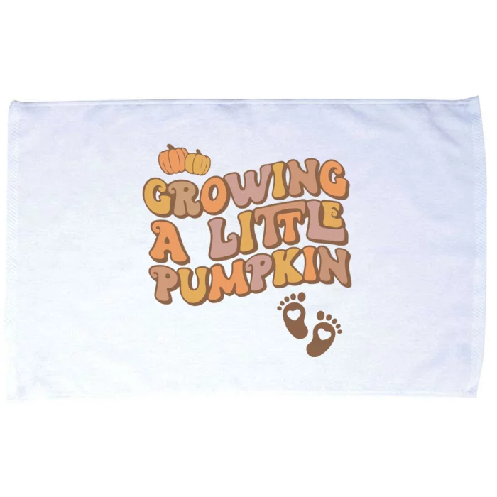 Growing A Little Pumpkin Thanksgiving Pregnancy Microfiber Hand Towel