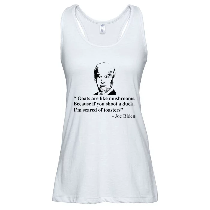 Goats Are Like Mushrooms Funny Joe Biden Ladies Essential Flowy Tank