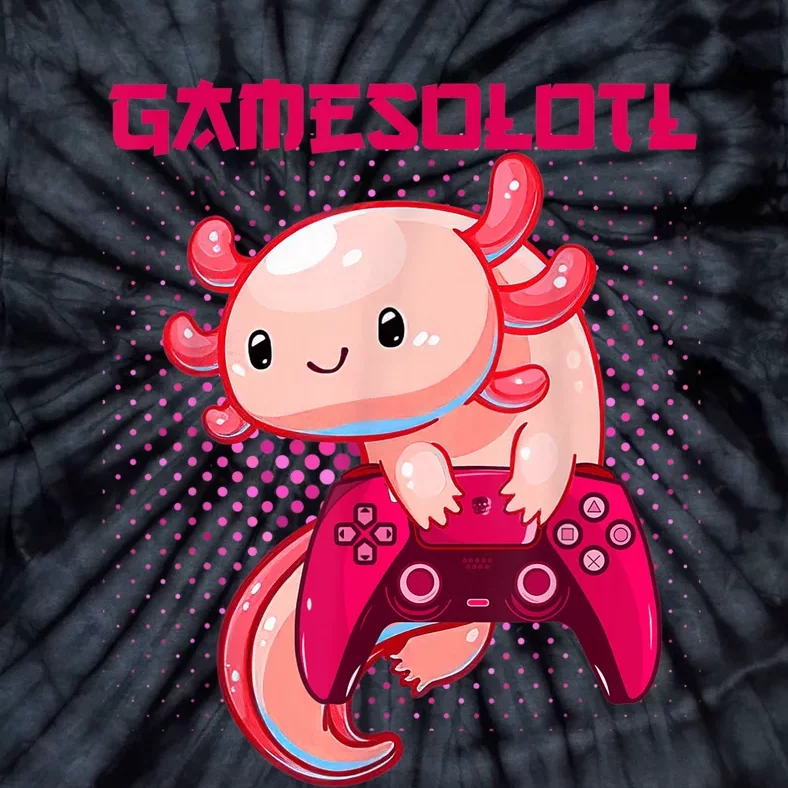 Gamer Axolotl Lover Cute Axolotl Gaming Video Gamer Gifts Tie-Dye T-Shirt