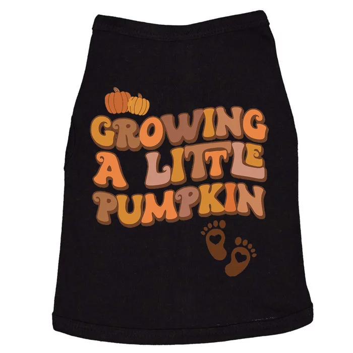 Growing A Little Pumpkin Thanksgiving Pregnancy Announcement Doggie Tank