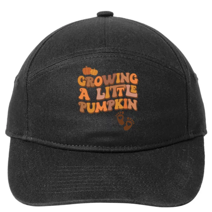 Growing A Little Pumpkin Thanksgiving Pregnancy Announcement 7-Panel Snapback Hat