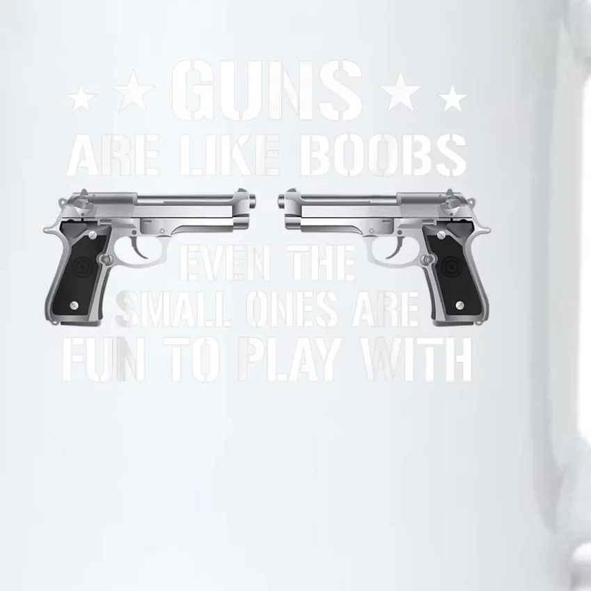 Guns Are Like Boobs Mens Funny Gun Titties Joke Pistol Black Color Changing Mug