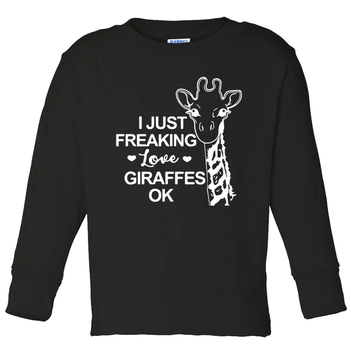 Giraffe Animal Lover Toddler Long Sleeve Shirt