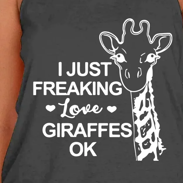 Giraffe Animal Lover Women's Knotted Racerback Tank