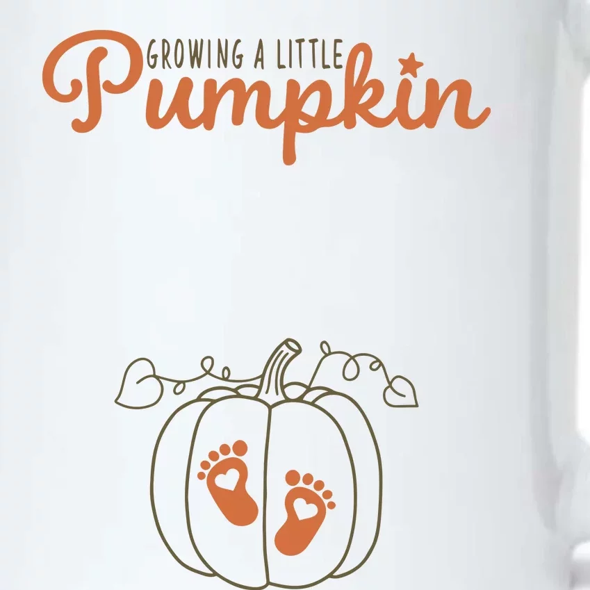 Growing A Little Pumpkin Pregnancy Thanksgiving Black Color Changing Mug