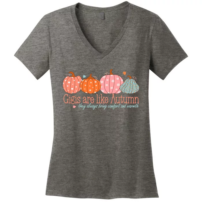 Gigis Are Like Autumn Women's V-Neck T-Shirt