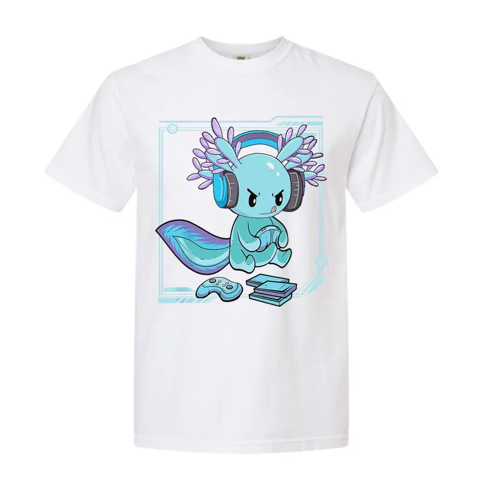 Gamer Axolotl Lover Cute Axolotl Gaming Video Gamer Gifts Garment-Dyed Heavyweight T-Shirt