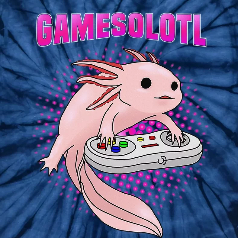 Gamer Axolotl Lover Cute Axolotl Gaming Video Gamer Gifts Tie-Dye T-Shirt