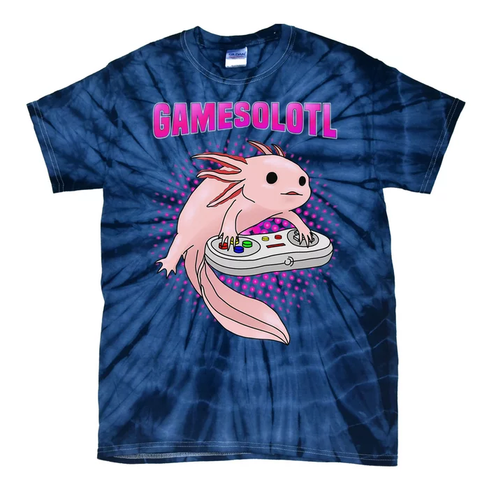 Gamer Axolotl Lover Cute Axolotl Gaming Video Gamer Gifts Tie-Dye T-Shirt