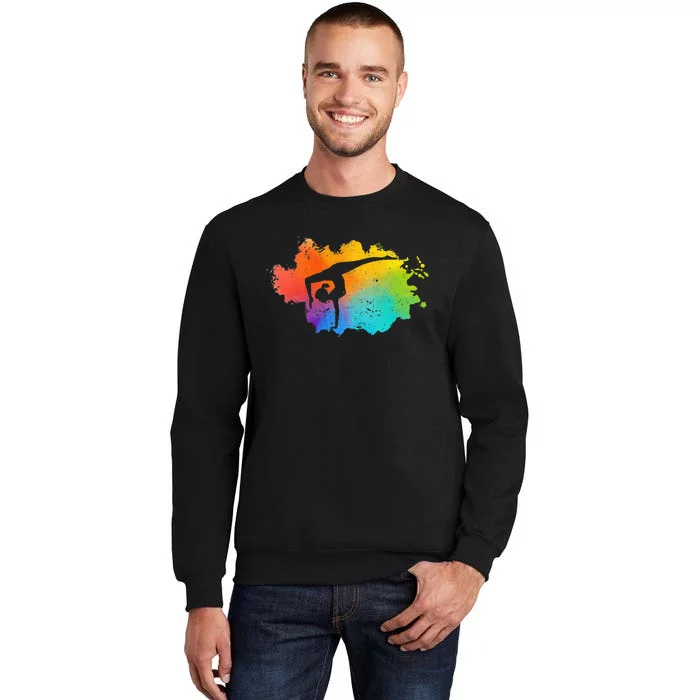 Gymnastics Acrobatics Lover Rainbow Colors Cheerleading Sweatshirt