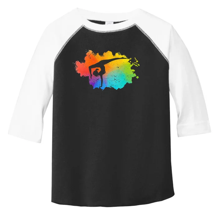 Gymnastics Acrobatics Lover Rainbow Colors Cheerleading Toddler Fine Jersey T-Shirt