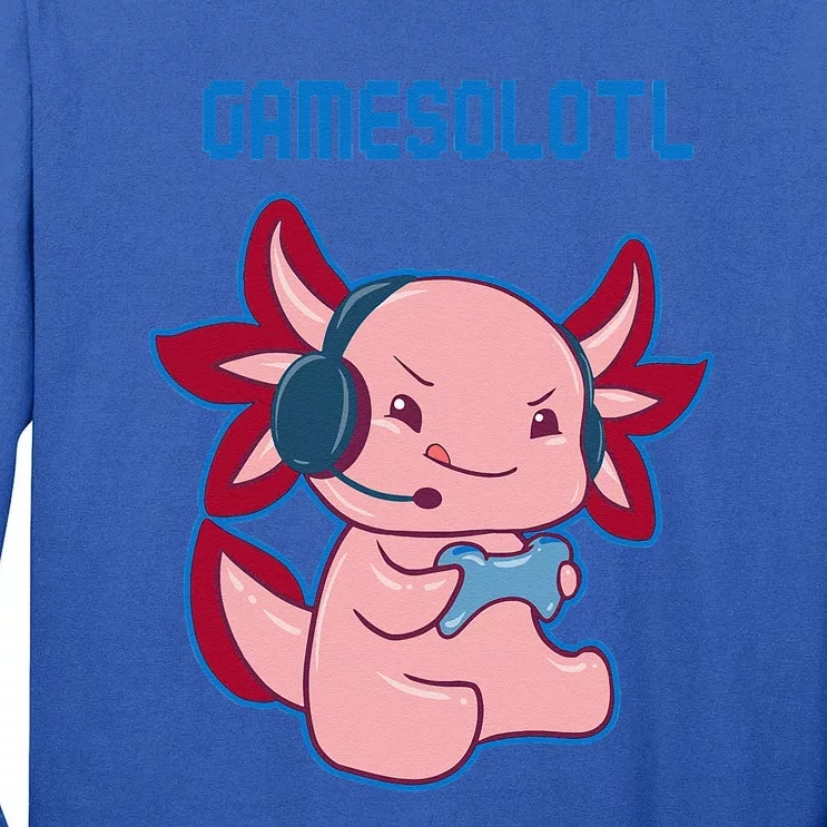 Gamer Axolotl Lover Cute Axolotl Gaming Video Gamer Tall Long Sleeve T-Shirt