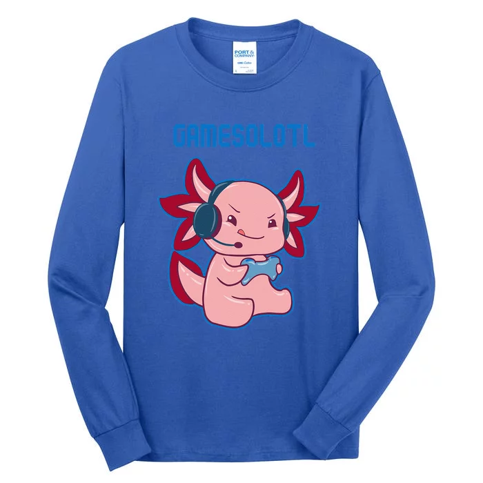 Gamer Axolotl Lover Cute Axolotl Gaming Video Gamer Tall Long Sleeve T-Shirt