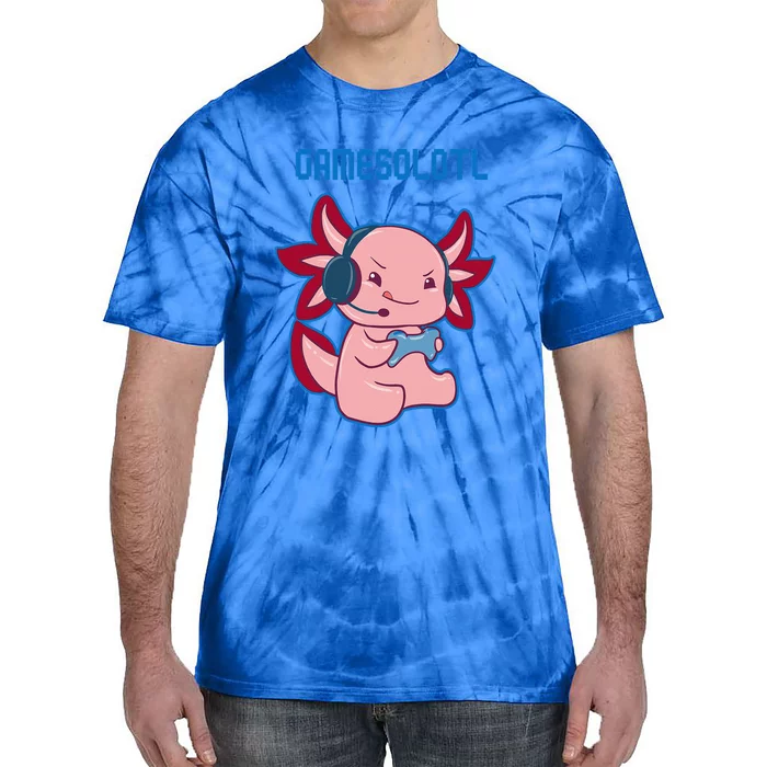 Gamer Axolotl Lover Cute Axolotl Gaming Video Gamer Tie-Dye T-Shirt