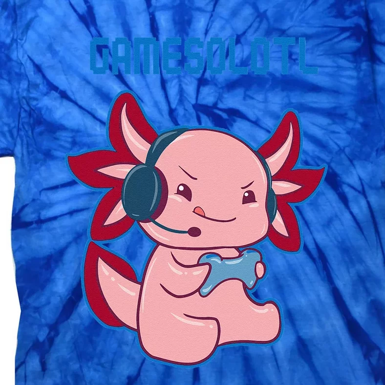 Gamer Axolotl Lover Cute Axolotl Gaming Video Gamer Tie-Dye T-Shirt