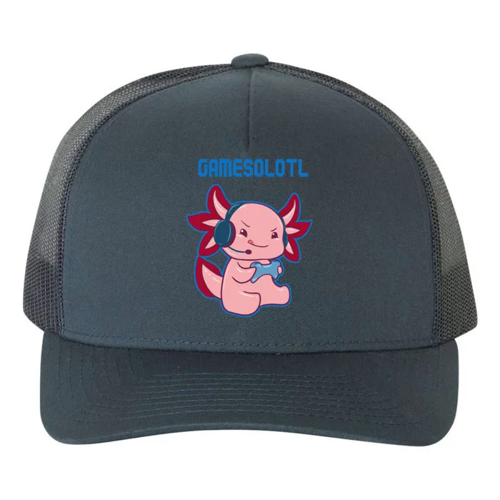 Gamer Axolotl Lover Cute Axolotl Gaming Video Gamer Yupoong Adult 5-Panel Trucker Hat