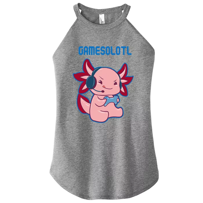 Gamer Axolotl Lover Cute Axolotl Gaming Video Gamer Women’s Perfect Tri Rocker Tank