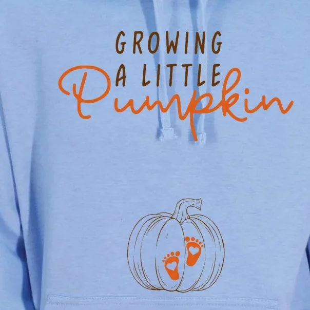 Growing A Little Pumpkin Fall Maternity Thanksgiving Baby Unisex Surf Hoodie