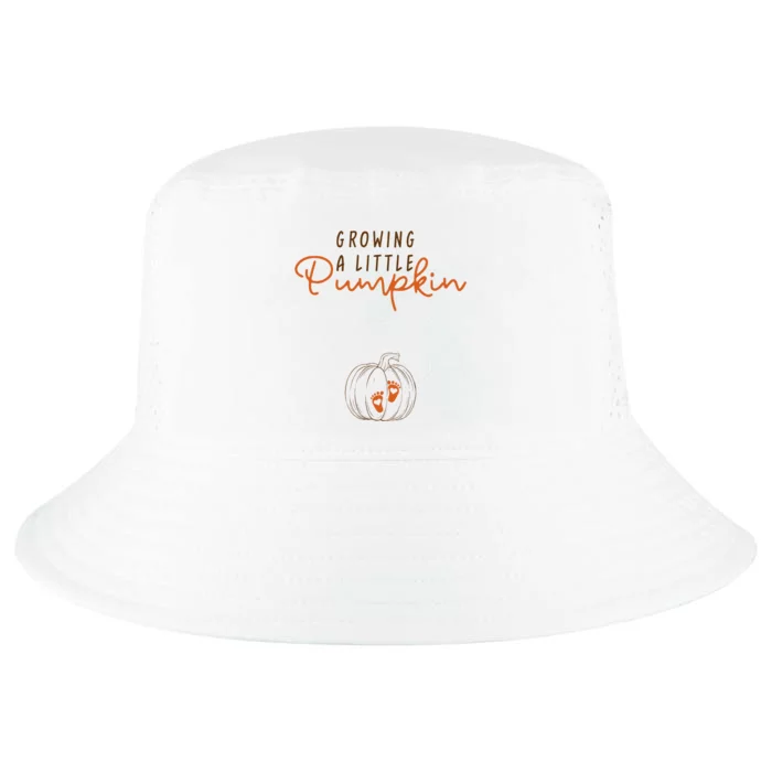 Growing A Little Pumpkin Fall Maternity Thanksgiving Baby Cool Comfort Performance Bucket Hat