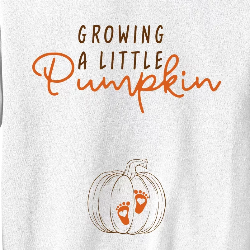 Growing A Little Pumpkin Fall Maternity Thanksgiving Baby Sweatshirt