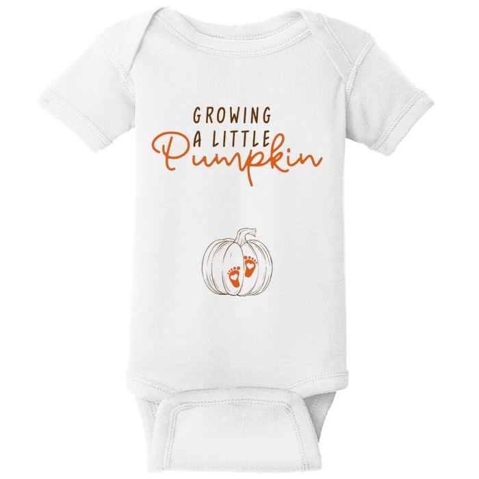 Growing A Little Pumpkin Fall Maternity Thanksgiving Baby Baby Bodysuit