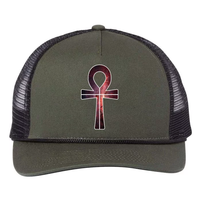 Galaxy Ankh Retro Rope Trucker Hat Cap