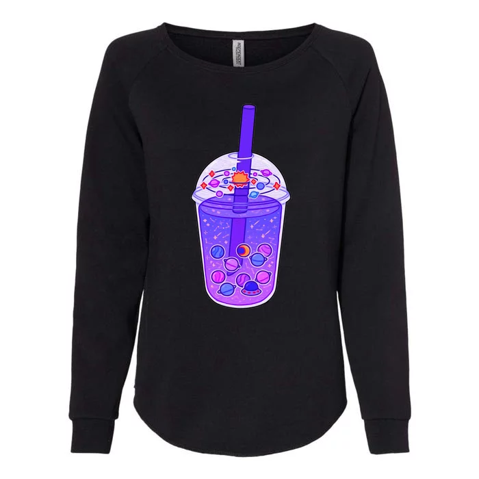 Galaxy Boba Womens California Wash Sweatshirt