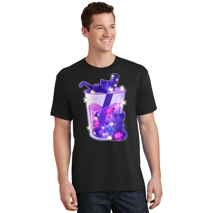 Galaxy Cats Boba Tea T-Shirt