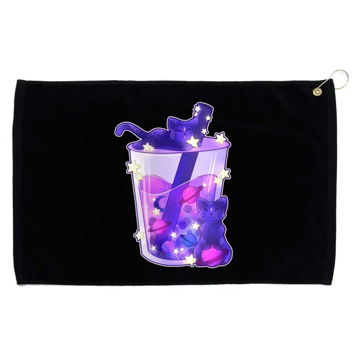 Galaxy Cats Boba Tea Grommeted Golf Towel