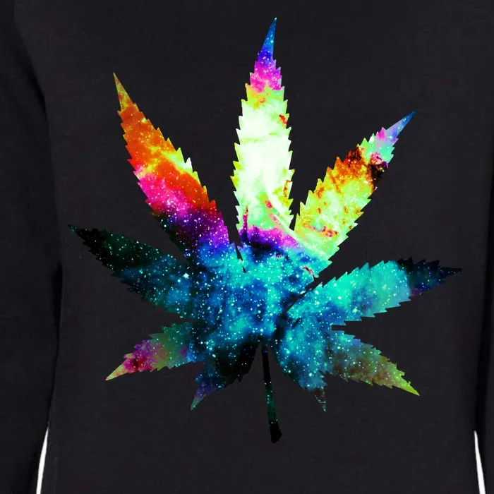 Galaxy Kush In Space Weed Womens California Wash Sweatshirt